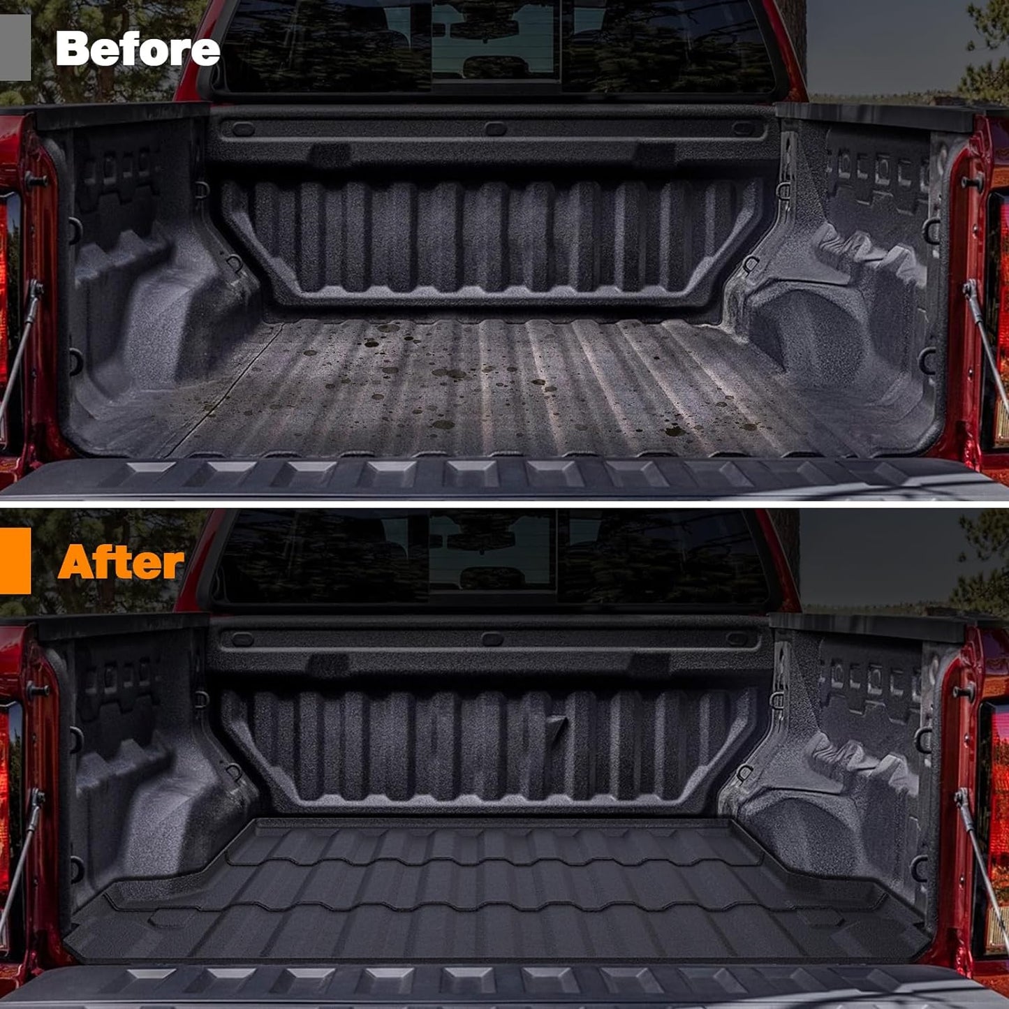 5FT Truck Bed Mat with Raised Edge for 2023 2024 Chevy Colorado/GMC Canyon Accessories - OHMU