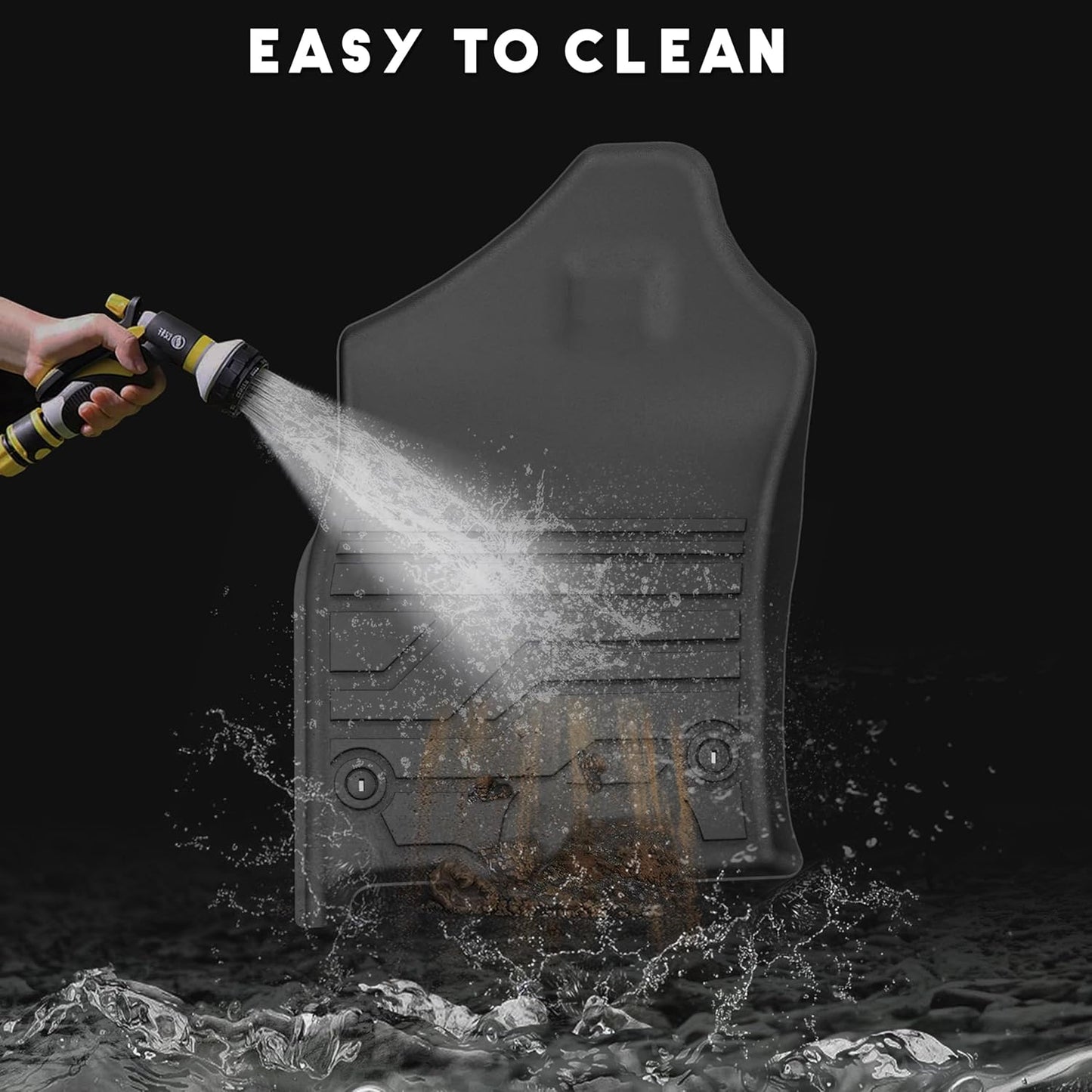 KARPAL Floor Mats for Ram 1500 DT Crew Cab 2019-2024 New Body Style (NOT Fit Classic Body), TPE All-Weather Floor Liners 1st & 2nd Row Car Mats with & w/o Underseat Storage, Ram Accessories