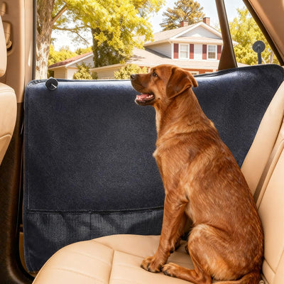 2-Pack Extra Big/Thick Dog Door Protectors - Waterproof 600D Anti-Scratch Guard for SUV/Truck (Black)