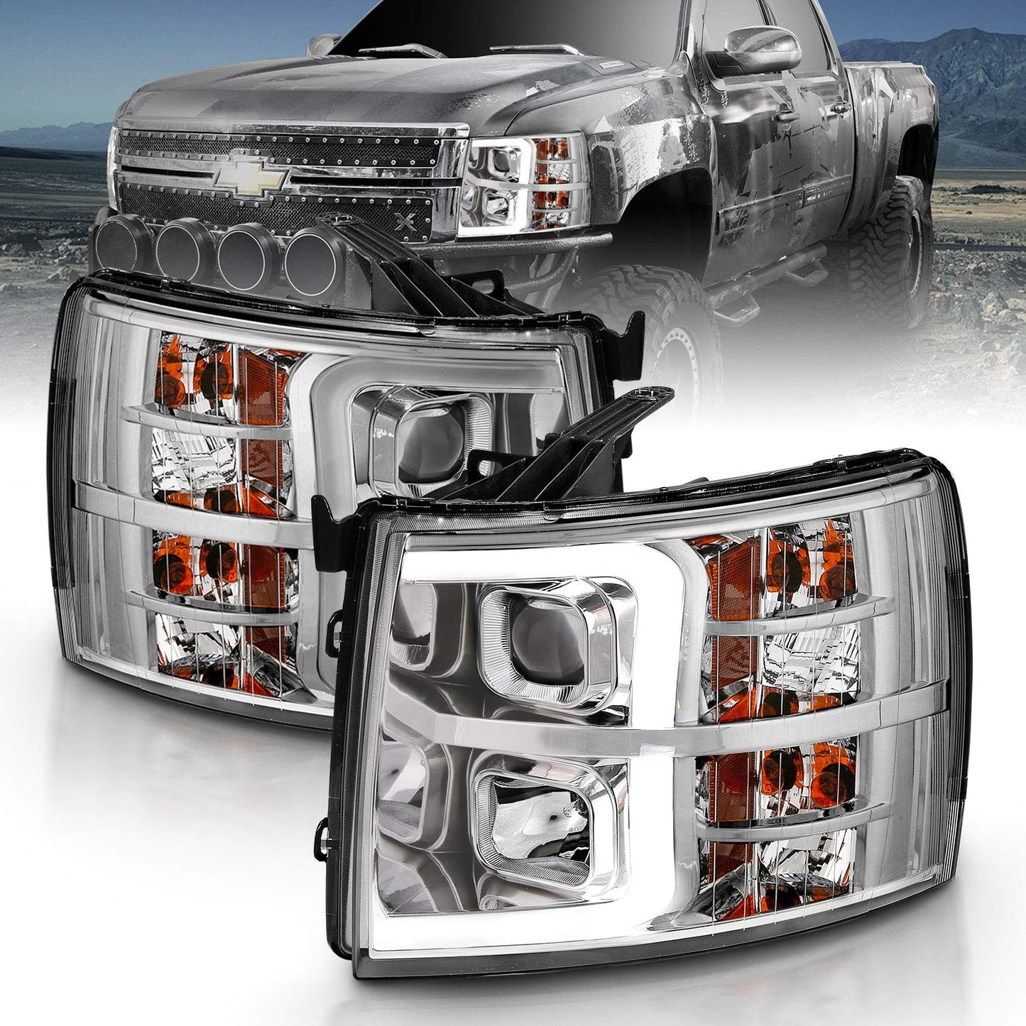For 2007-2013 Chevy Silverado 1500/07-14 2500HD 3500HD Led, Halogen - OHMU