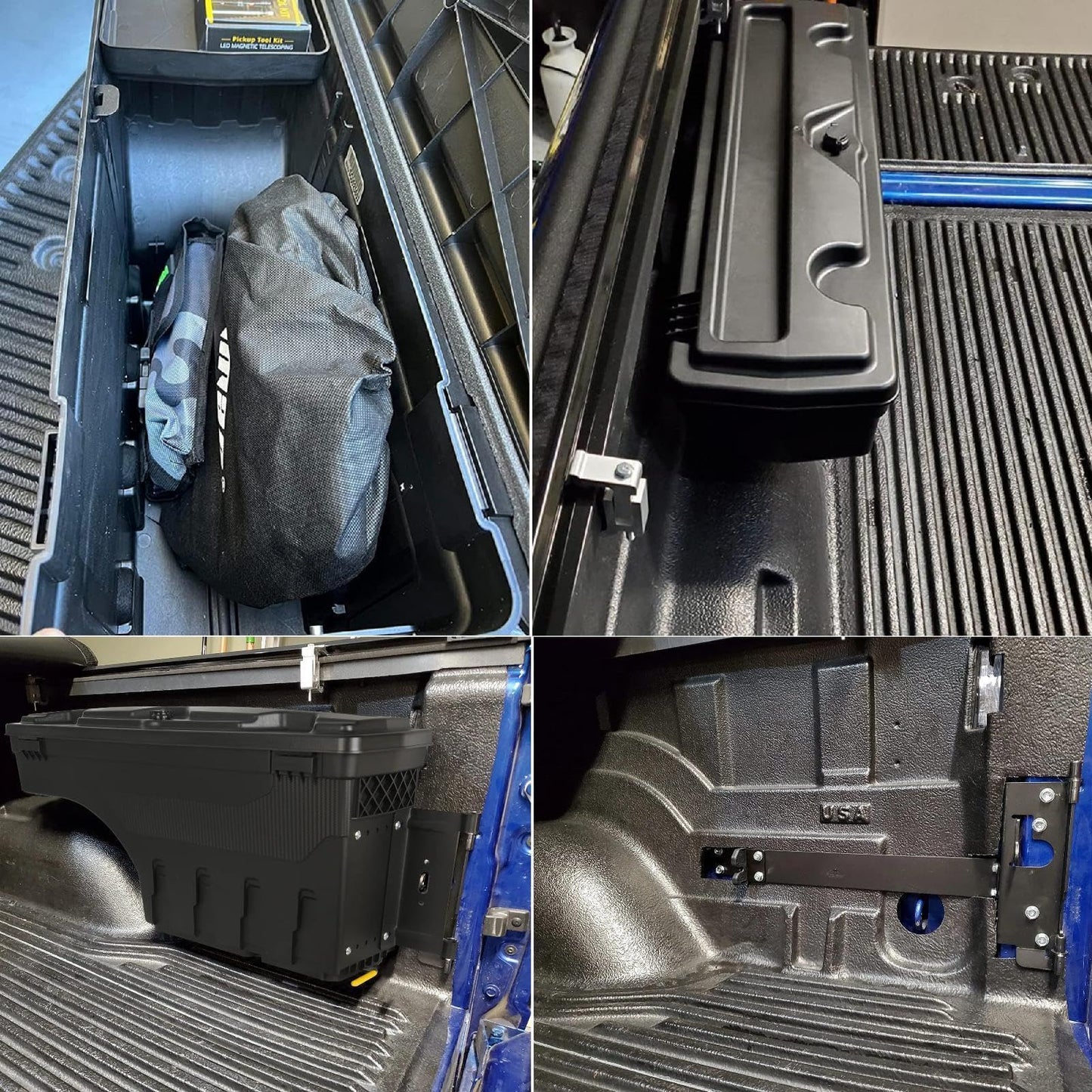 Lockable Truck Bed Storage Box with Password Padlock For 2019-2023 Dodge Ram 1500 2500 (No Fit 1500 Classic Model)