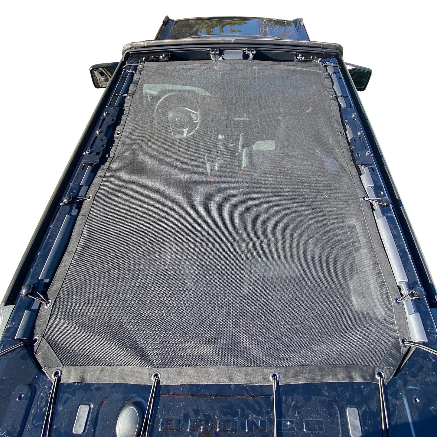 Full Mesh Bikini Sun Shade for 2021-2026 Ford Bronco 4-Door - UV & Wind Protection (Black)