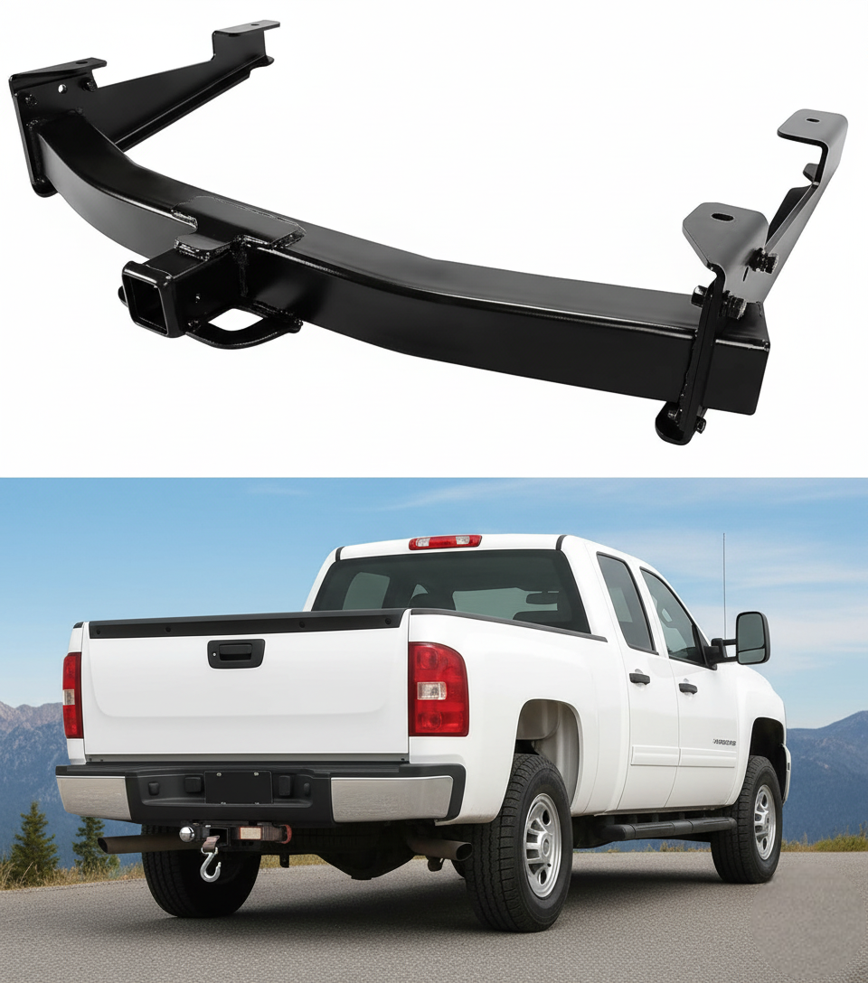 Class 5 Trailer Tow Hitch W/2-Inch Receiver Compatible with Chevrolet Silverado GMC Sierra 2500HD 3500HD 2001-2010