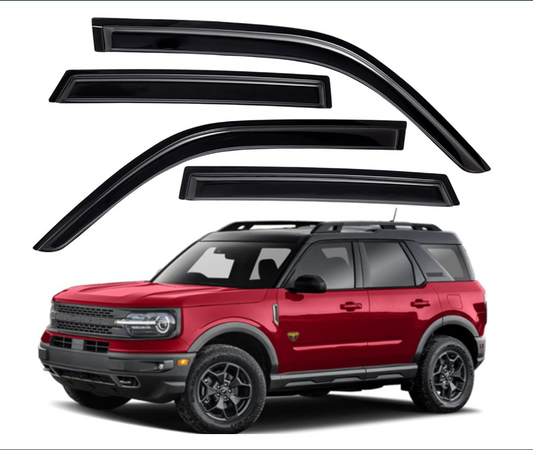 Black Original Rain Guards for Ford Bronco Sport 2021 -2024 - OHMU