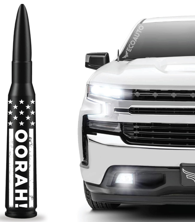 50 Cal Military Grade Aluminum Bullet Antenna Fits All Chevy & GMC Truck Model - OHMU