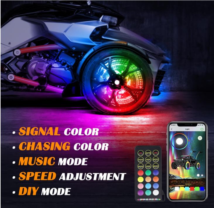 Chasing Color Wheel Ring Lights fit for All Cam-Am Spyder F3 Models 2017-2024 - OHMU