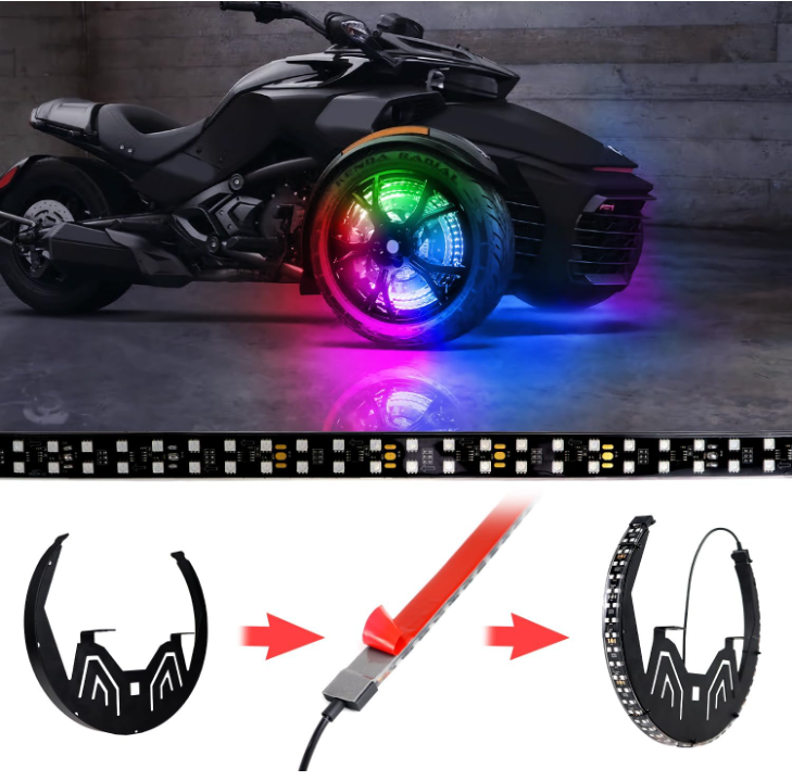 Chasing Color Wheel Ring Lights fit for All Cam-Am Spyder F3 Models 2017-2024 - OHMU