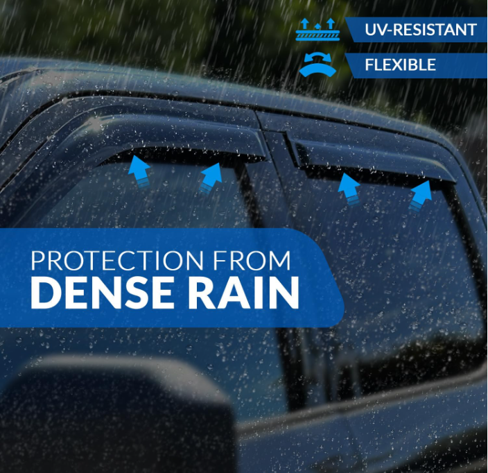Outside Mount Window Vent Visors Rain Guards Compatible with Toyota RAV4 2001-2005 - OHMU