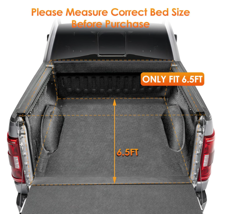 Soft Roll Up Truck Bed Cover Compatible with Ford F150 2009-2014 - OHMU