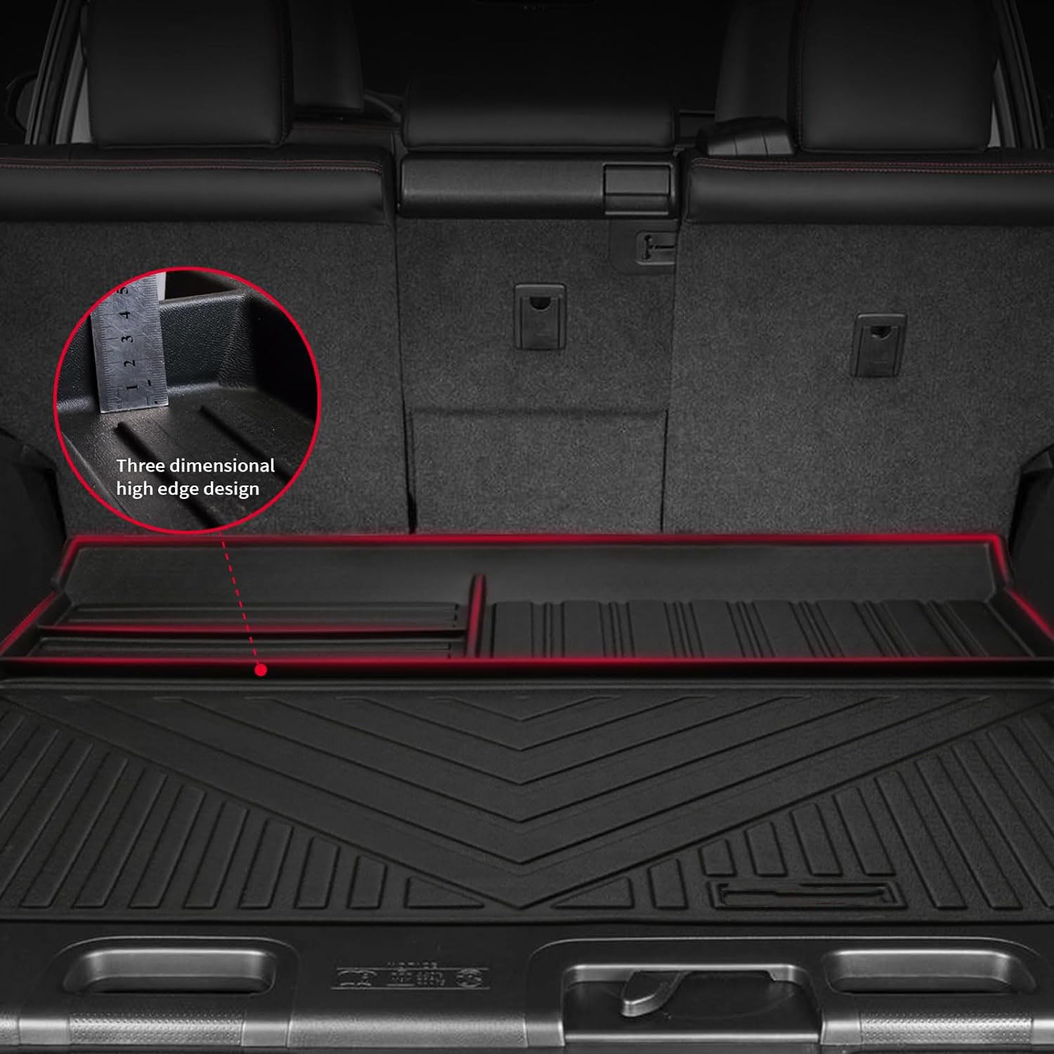 5 Seats Floor Mats Cargo Trunk Liner and Rear Seat Backrest Mats for 2013-2023 2024 Toyota 4Runner - OHMU
