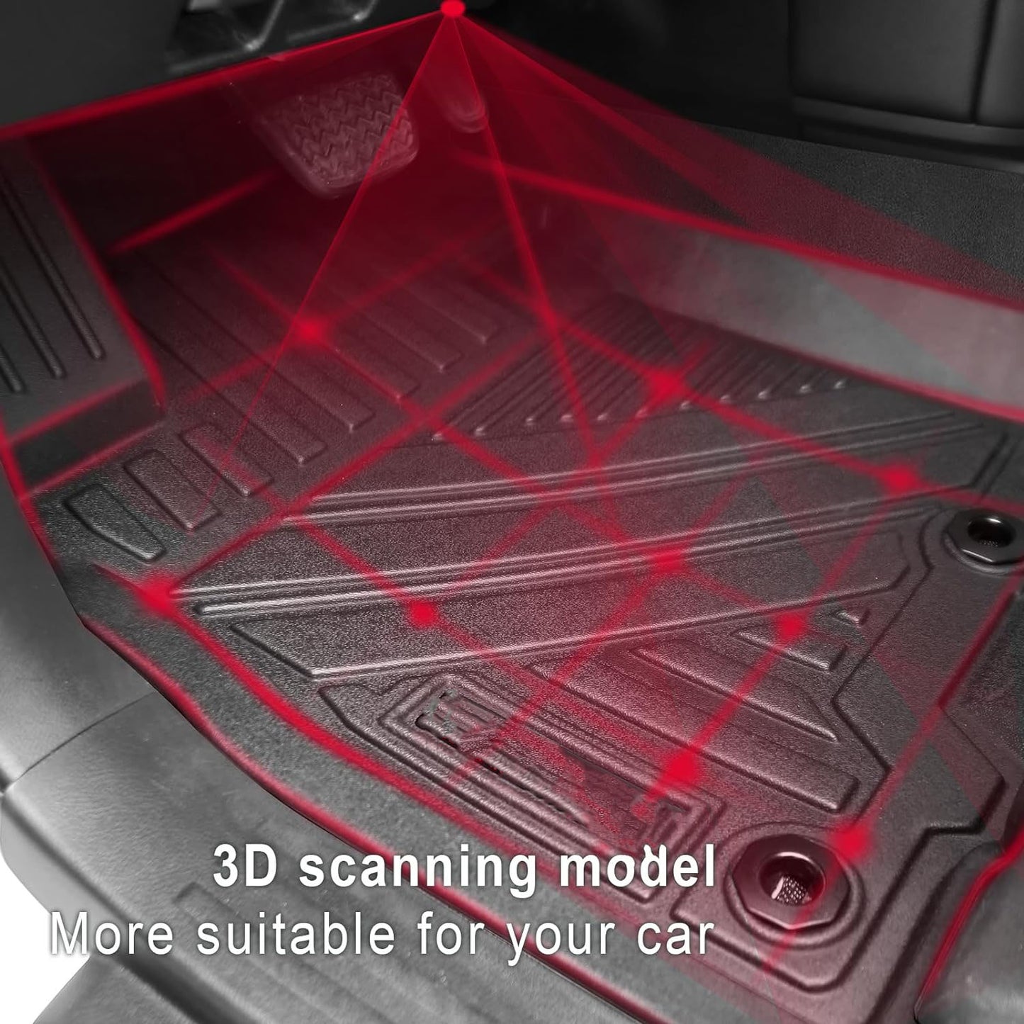 5 Seats Floor Mats Cargo Trunk Liner and Rear Seat Backrest Mats for 2013-2023 2024 Toyota 4Runner - OHMU