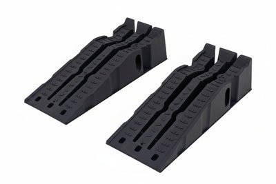 A Pair Plastic Car Service Ramps - 10,000 lbs Capacity Lifts Vehicles 6.25" H