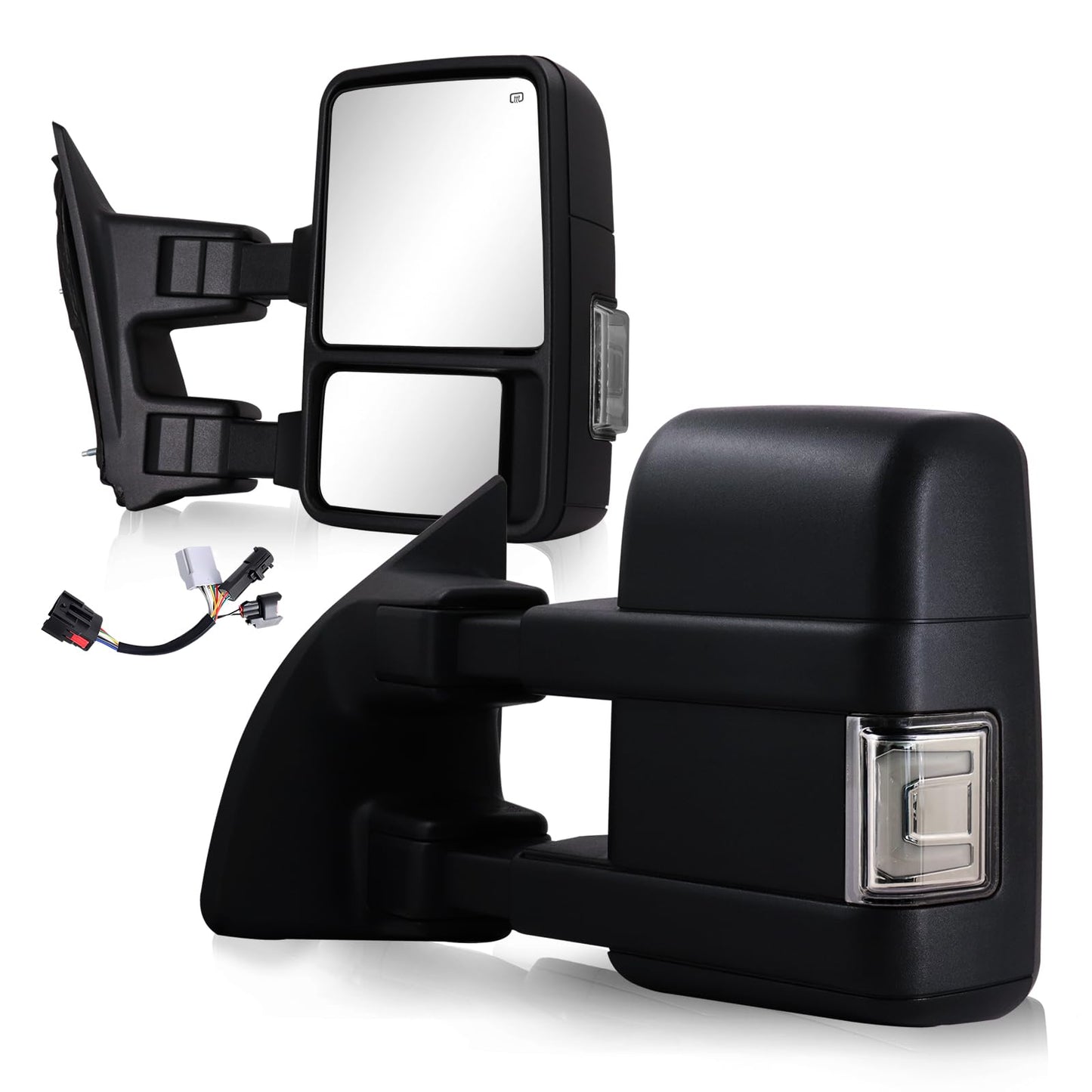 C-type Upgrade Towing Mirrors for 1999-2016 F250 F350 F450 F550 with Power Glass - OHMU