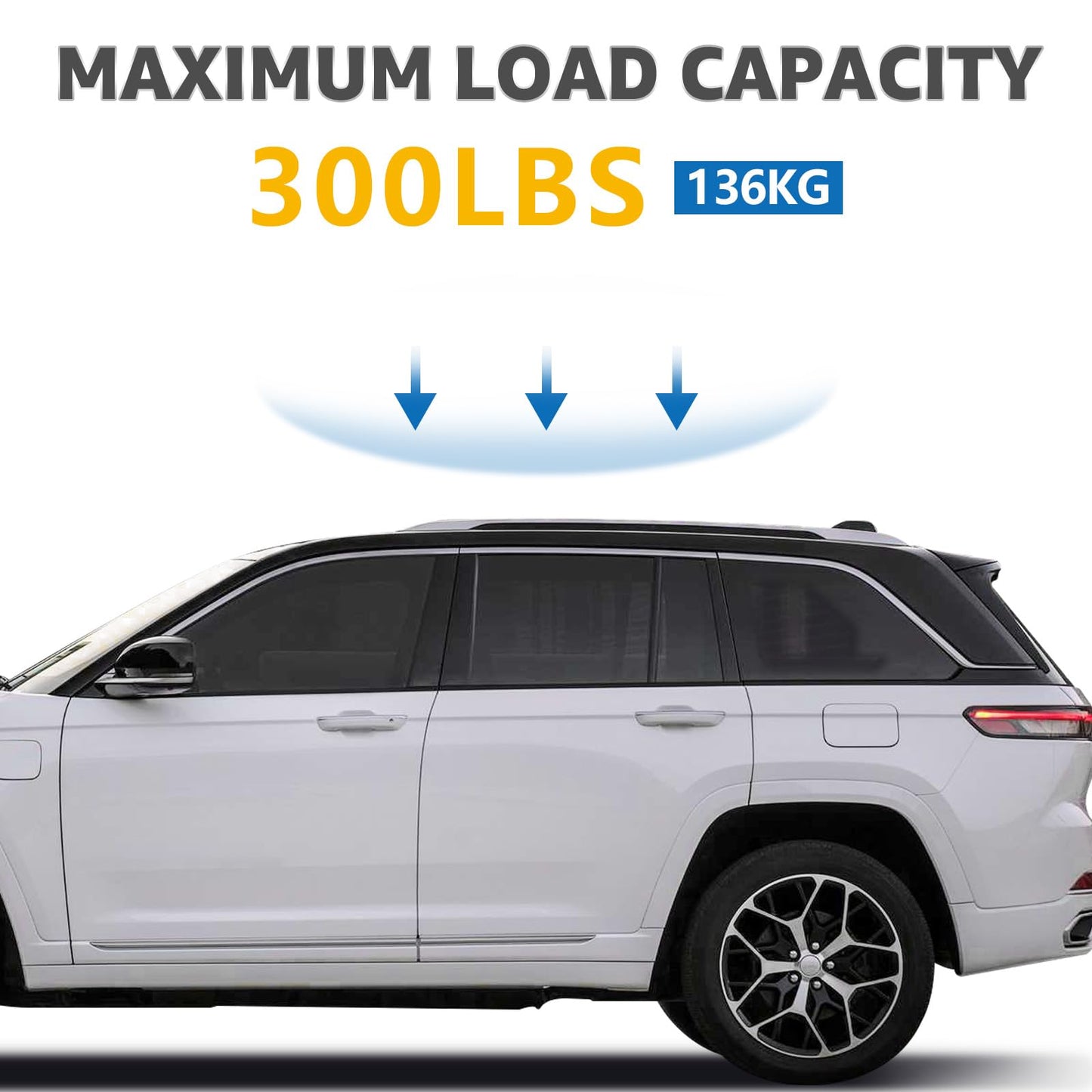 Roof Rack Cross Bars Compatible with Jeep Cherokee 2014-2024 - OHMU