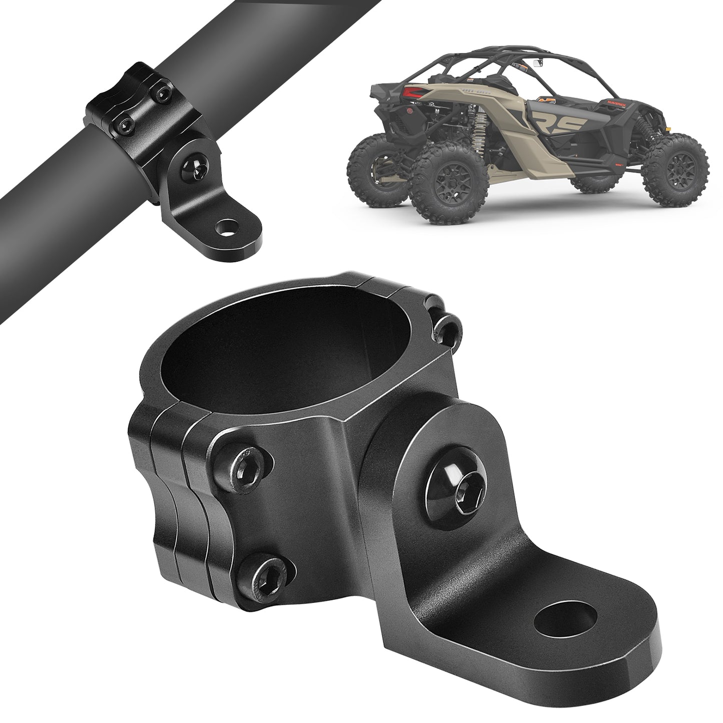 Heavy Duty Adjustable UTV Flag Mount Whip Light Mount - OHMU
