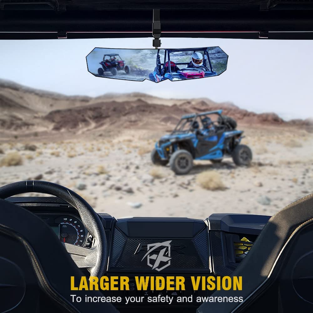 13" UTV Rearview Center Mirror, w/ COB LED Lights & Rocker Switch - OHMU
