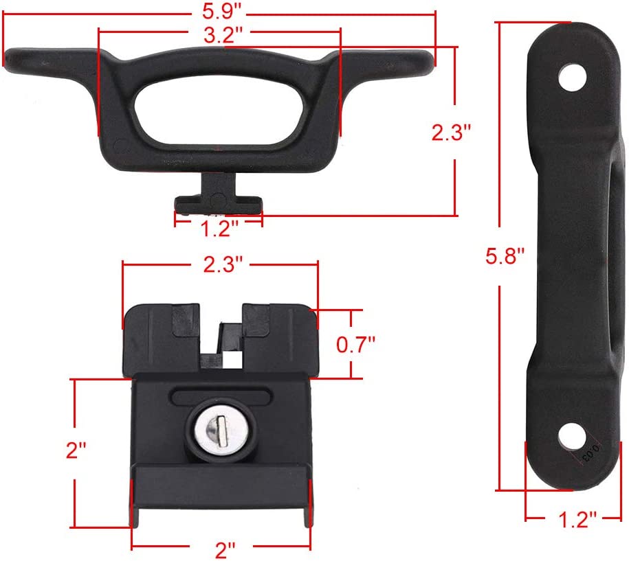 4Pcs Truck Bed Tie Down Anchor Boxlink Cleats & Plates for Ford 2015-2020 F150 F250 F350 & Raptor - OHMU