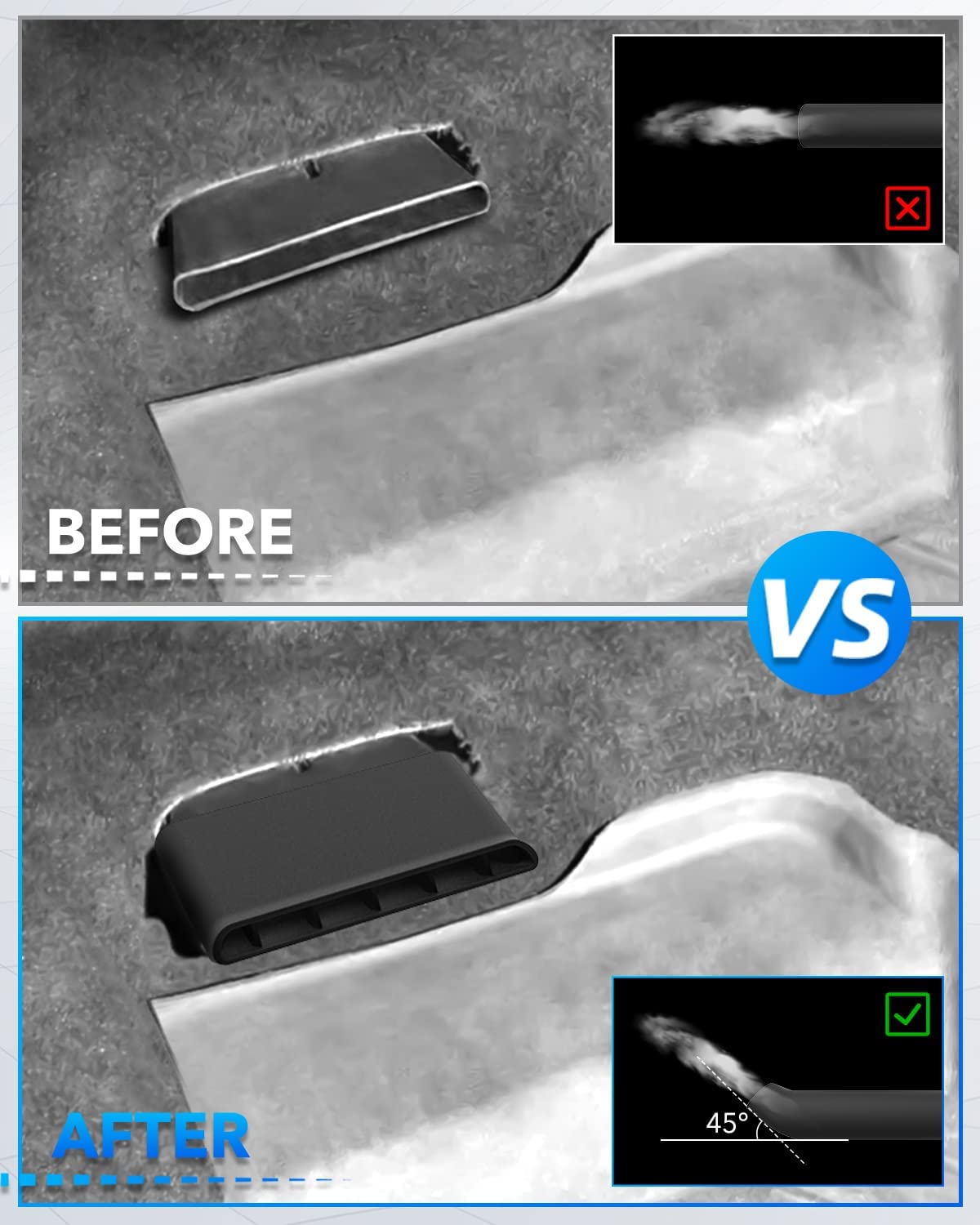 Under Seat Vent Deflectors for 2014 to 2019 Chevrolet Silverado and GMC Sierra - OHMU