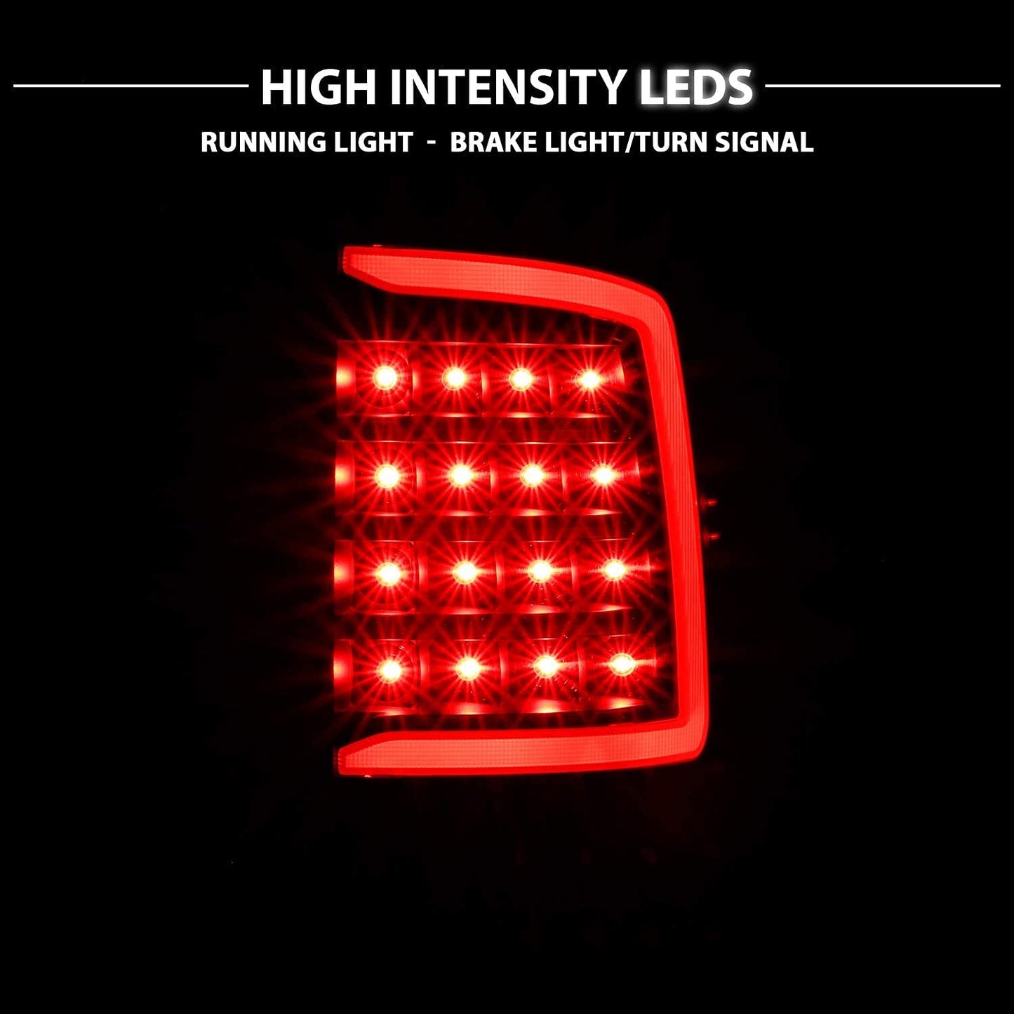C-Type LED Tube Black Tail Light Fits 2009-2022 Dodge Ram 1500 / 10-22 Ram 2500 3500 Truck