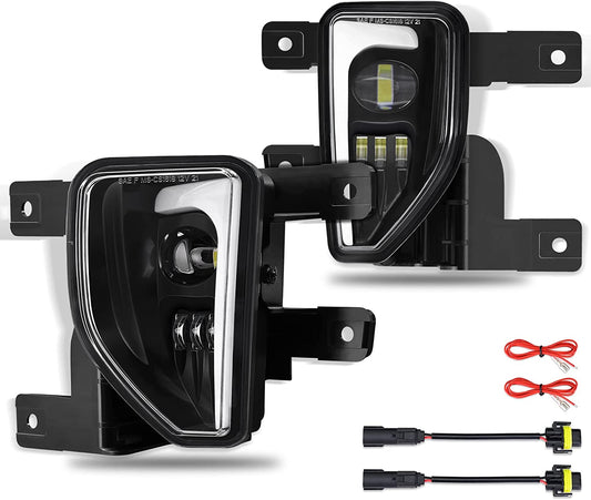 2016 2017 2018 Chevy Silverado 1500 LED Fog Lights with DRL Halo Assembly - OHMU