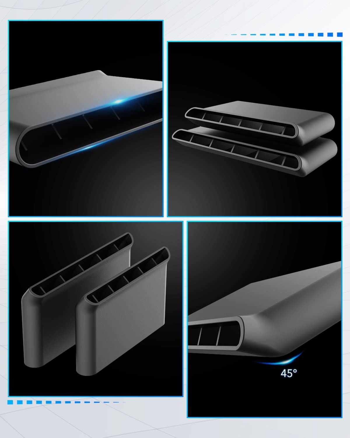 Under Seat Vent Deflectors for 2014 to 2019 Chevrolet Silverado and GMC Sierra - OHMU