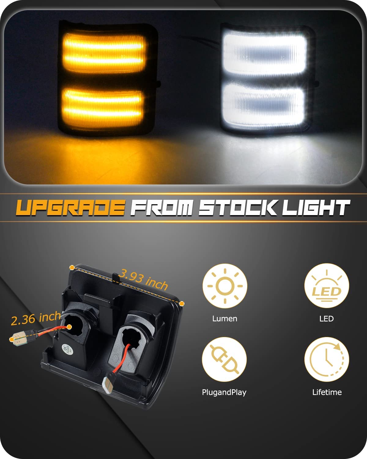 Side Mirror Marker Lights with 2008-2016 Ford F250 F350 F450 - OHMU