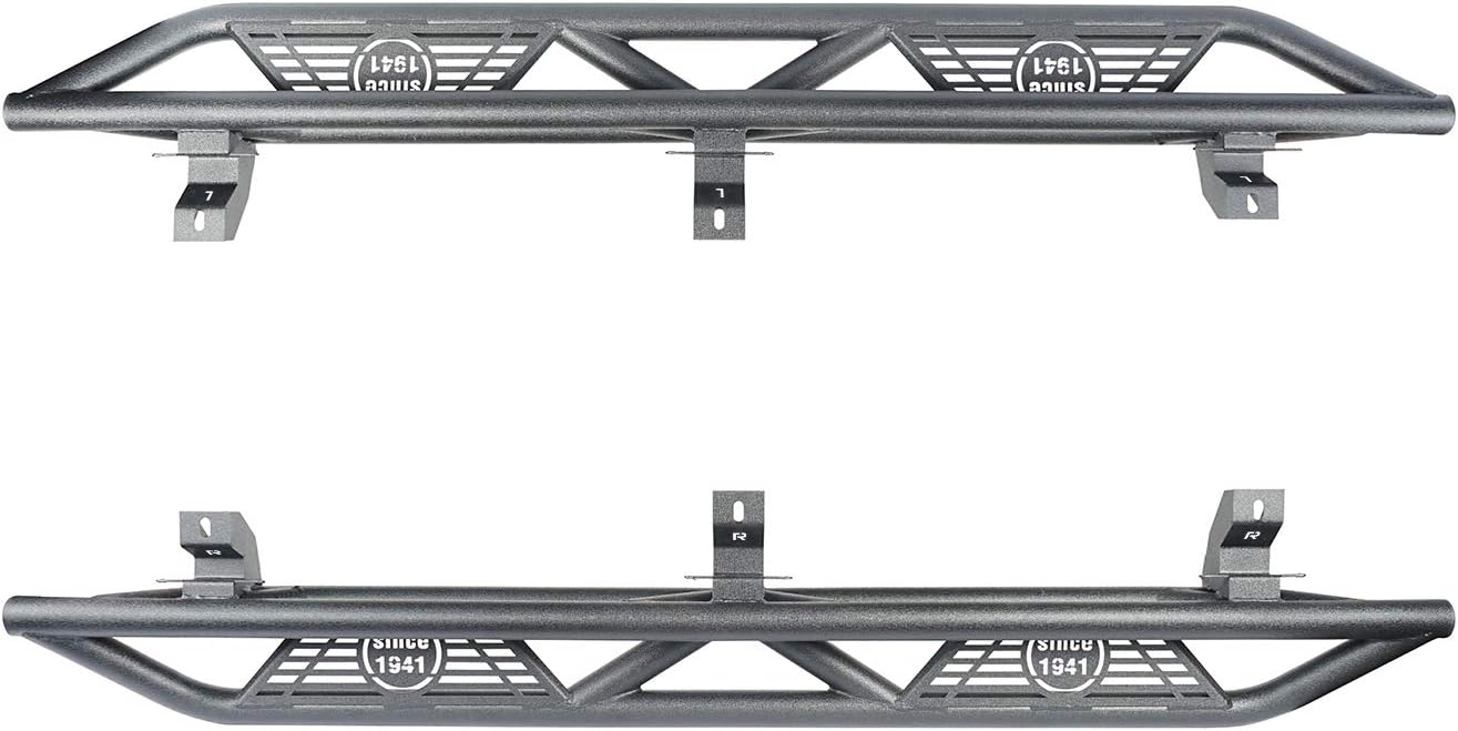Running Boards, Drop Side Steps Nerf Bar for 2018-2024 Jeep Wrangler JL Unlimited 4-Door Sports Sahara Rubicon - OHMU