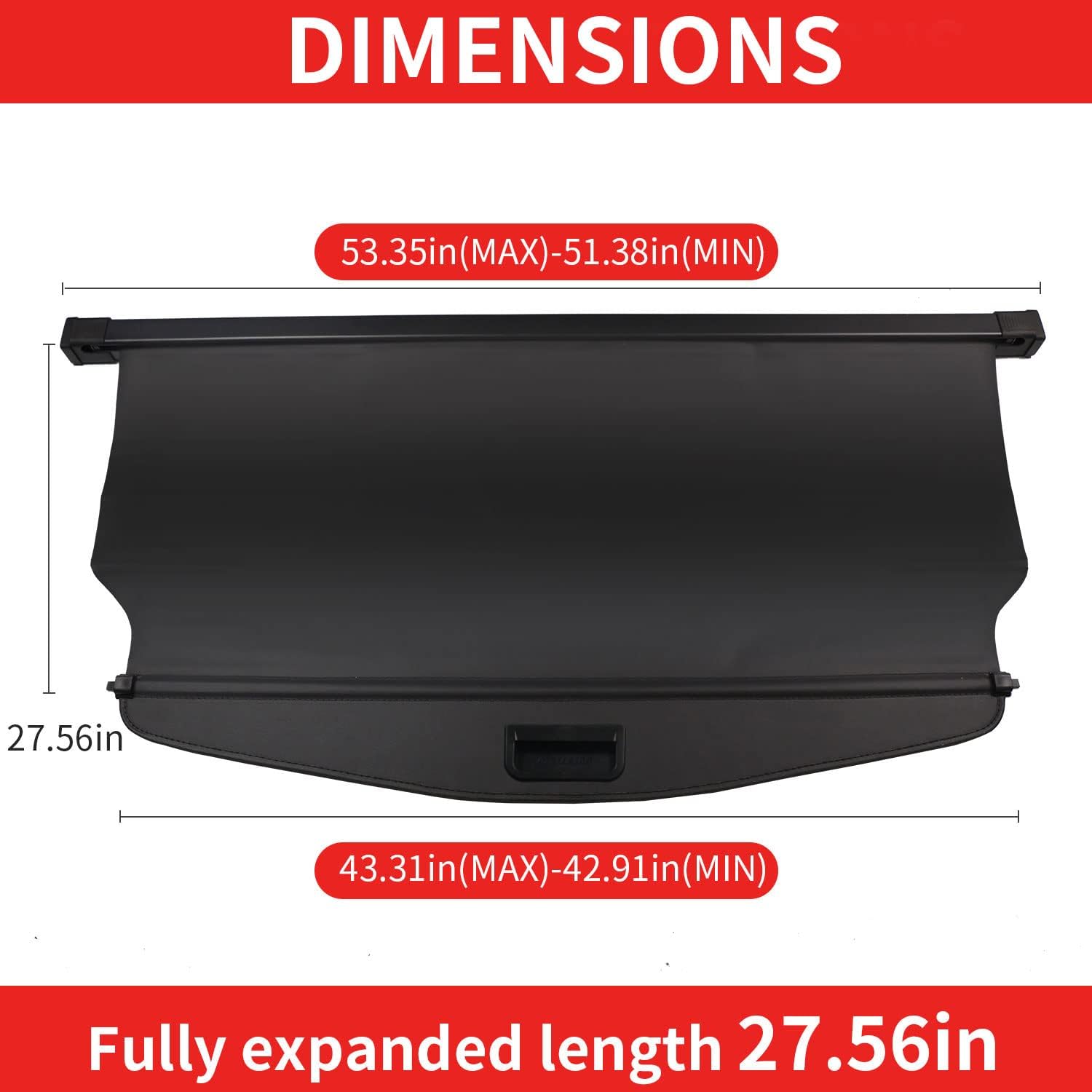Retractable Trunk Cover Security Shield Shade For Chevy Chevrolet Equinox GMC Terrain 2018-2024 - OHMU