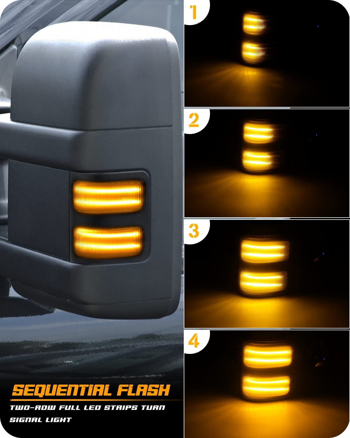 Side Mirror Marker Lights with 2008-2016 Ford F250 F350 F450 - OHMU
