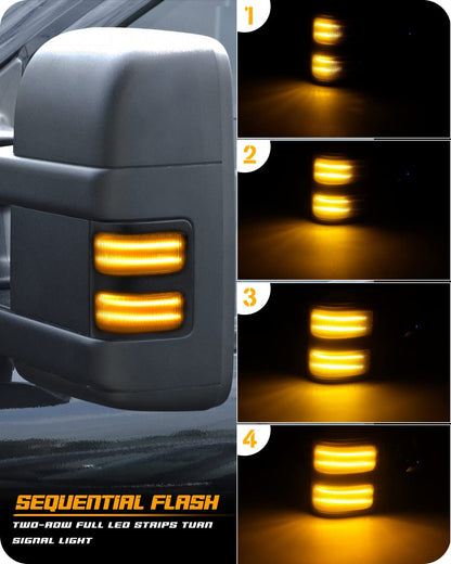Side Mirror Marker Lights with 2008-2016 Ford F250 F350 F450