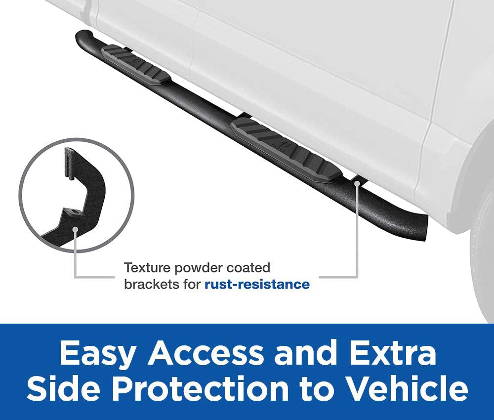 3.5" Wide Black Running Boards For Dodge Ram 1500 2019-2024 - OHMU