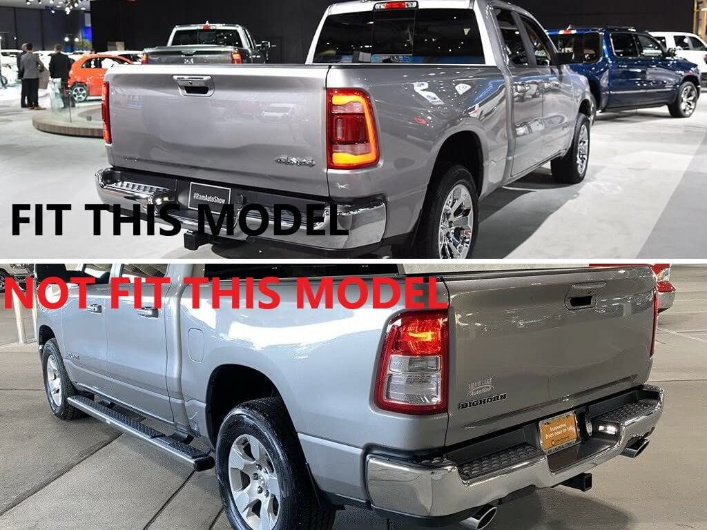 Rear Taillight Tail Light Lamp Cover Trim Frame For Dodge Ram 1500 2019+ (Carbon Fiber Pattern) - OHMU