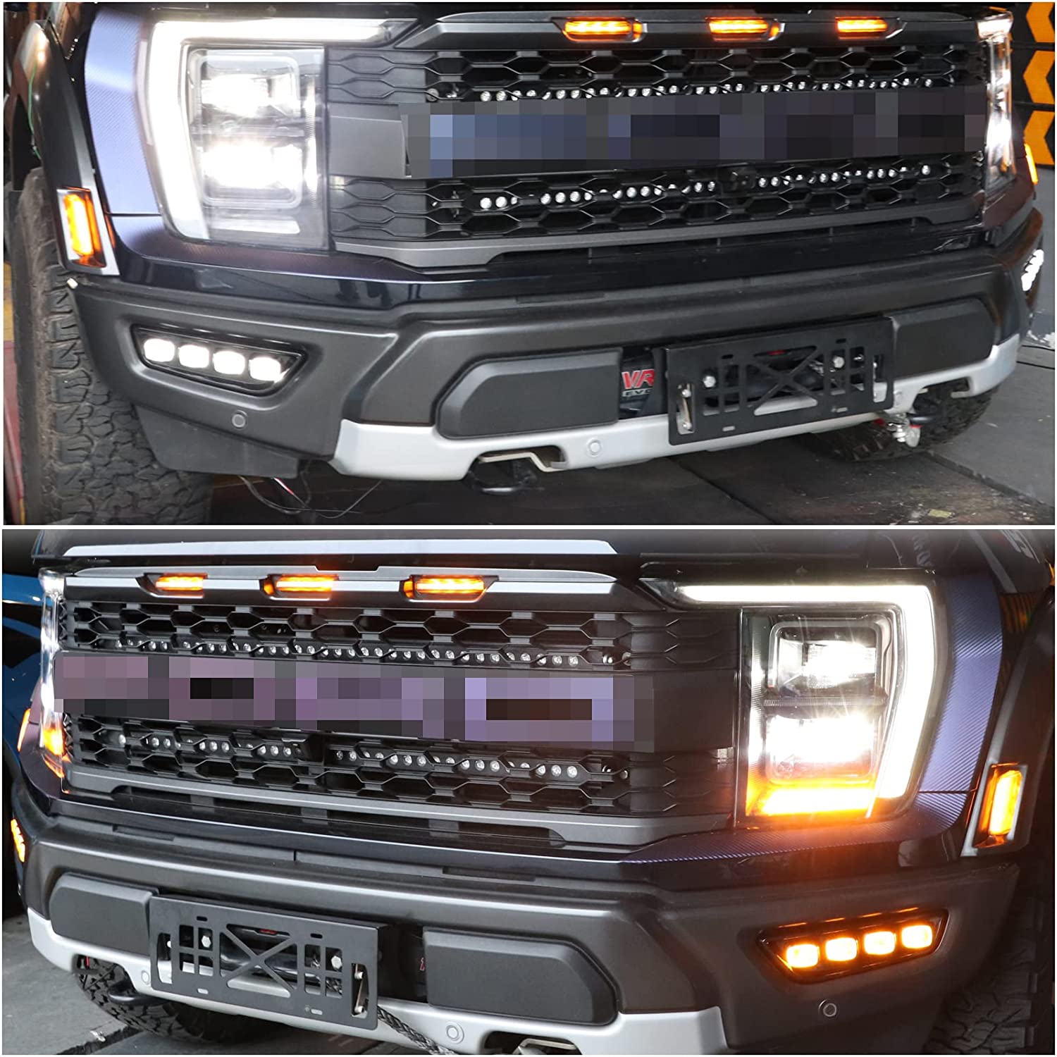 Switchback White/Amber DRL Front bumper fog Light for Ford F-150 Raptor Truck 2021 2022 2023 - OHMU