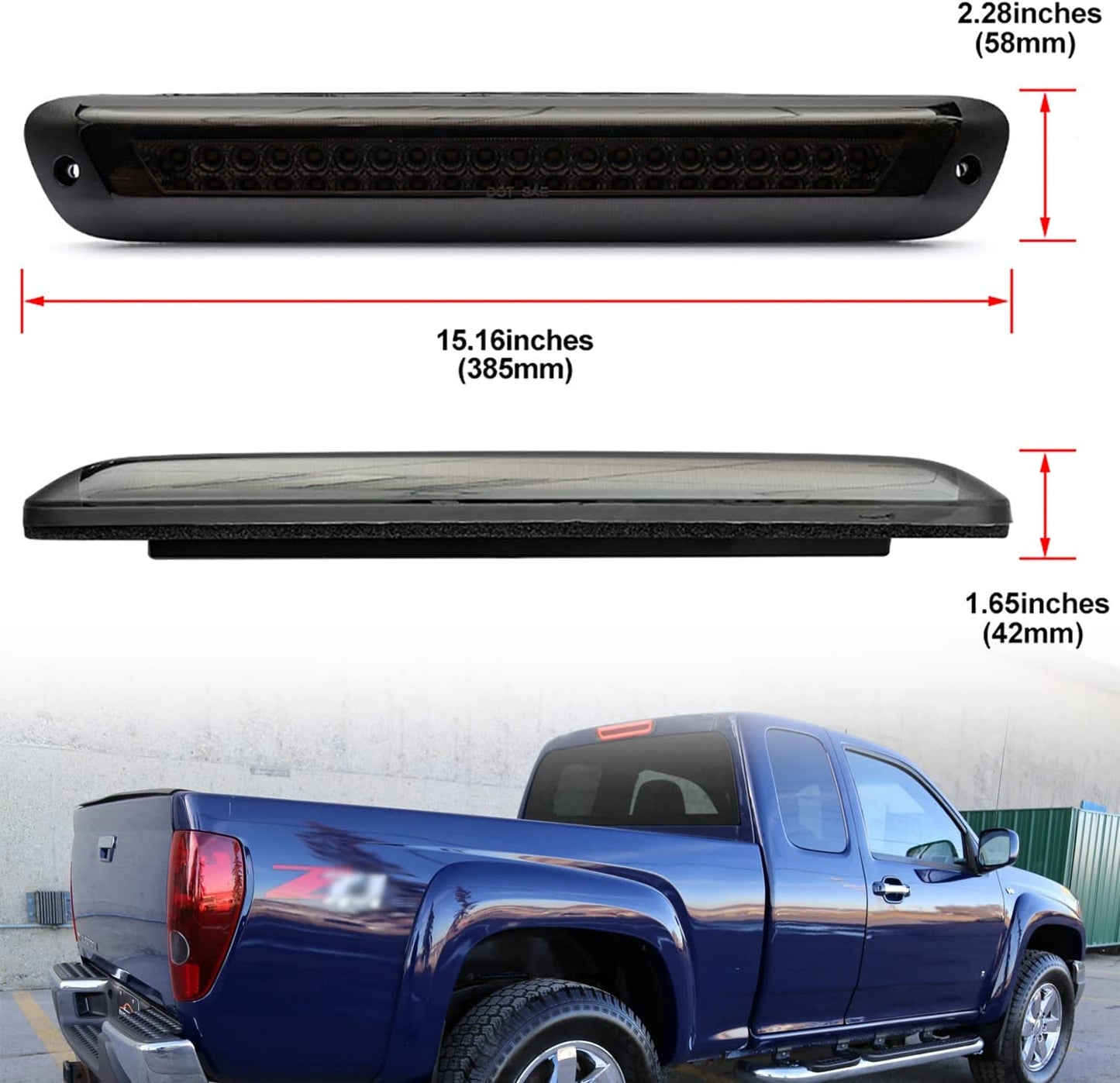 Led Third Brake Light Replacement for 2004-2012 Chevy Colorado GMC Canyon - OHMU