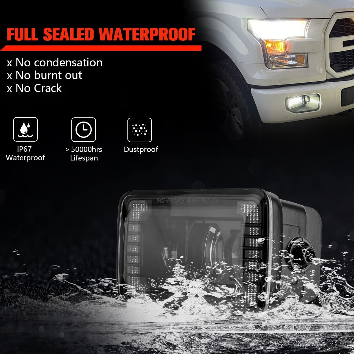 2015-2020 Ford F150 LED Fog Lights with DRL Daytime Running Light - OHMU