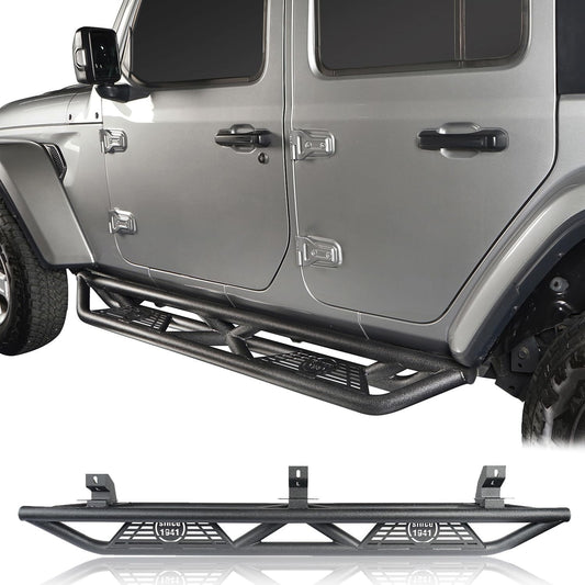 Running Boards, Drop Side Steps Nerf Bar for 2018-2024 Jeep Wrangler JL Unlimited 4-Door Sports Sahara Rubicon
