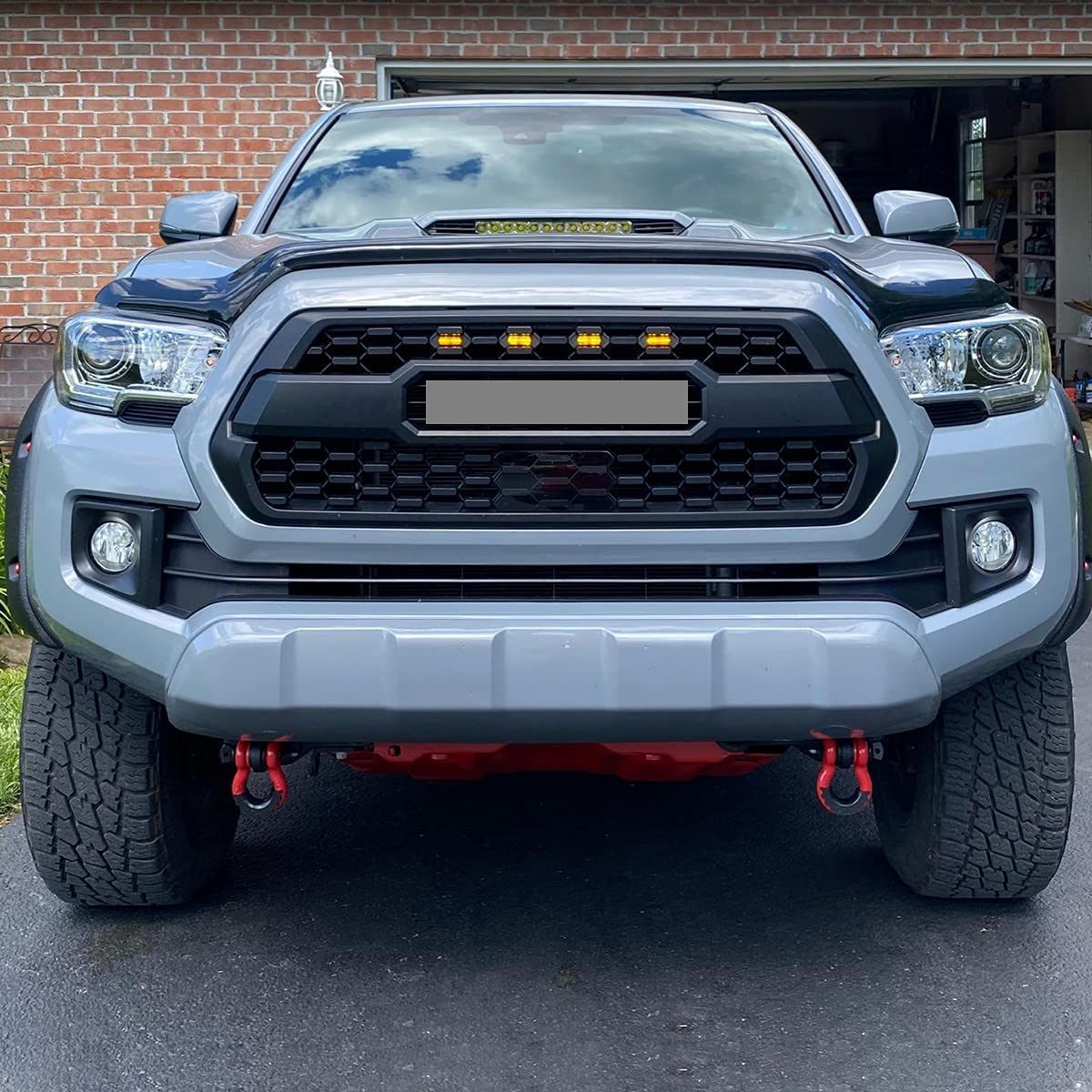Front Demon Tow Hook Bracket with 3/4 inch Shackles Fit for Toyota Tacoma 2009-2021 Demon Shackle Mount - OHMU