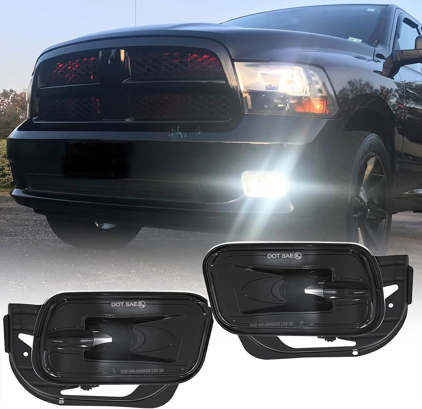 LED Fog Light for Dodge Ram 1500 2009-2012 Dodge Ram 2500/3500 2010-2018 Pickup Truck - OHMU