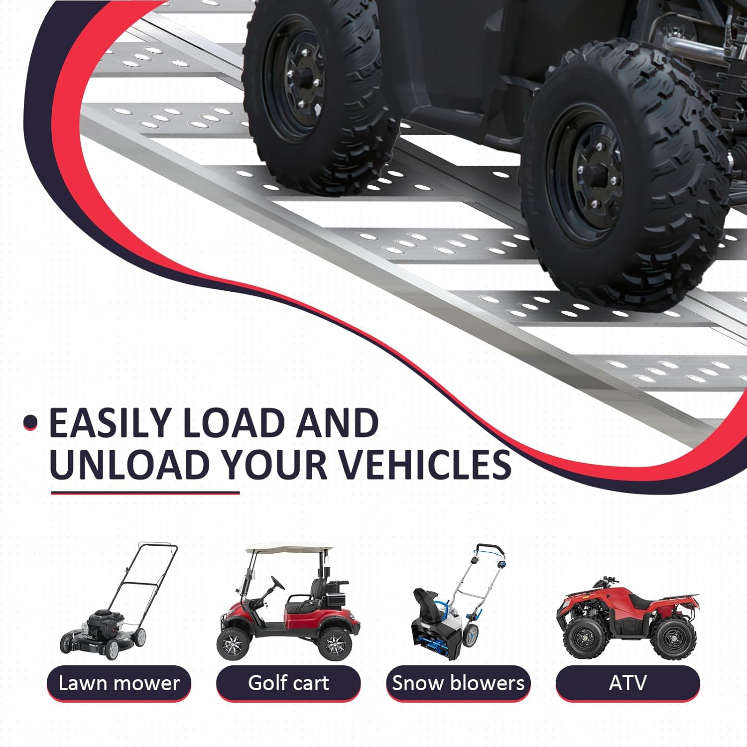 Tri-Fold Ramps with Treads with 1600Ibs Max Load - OHMU