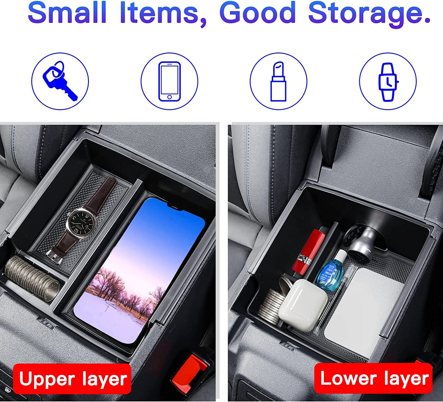 2PCS Center Console Organizer for 2021-2023 Ford Bronco - OHMU