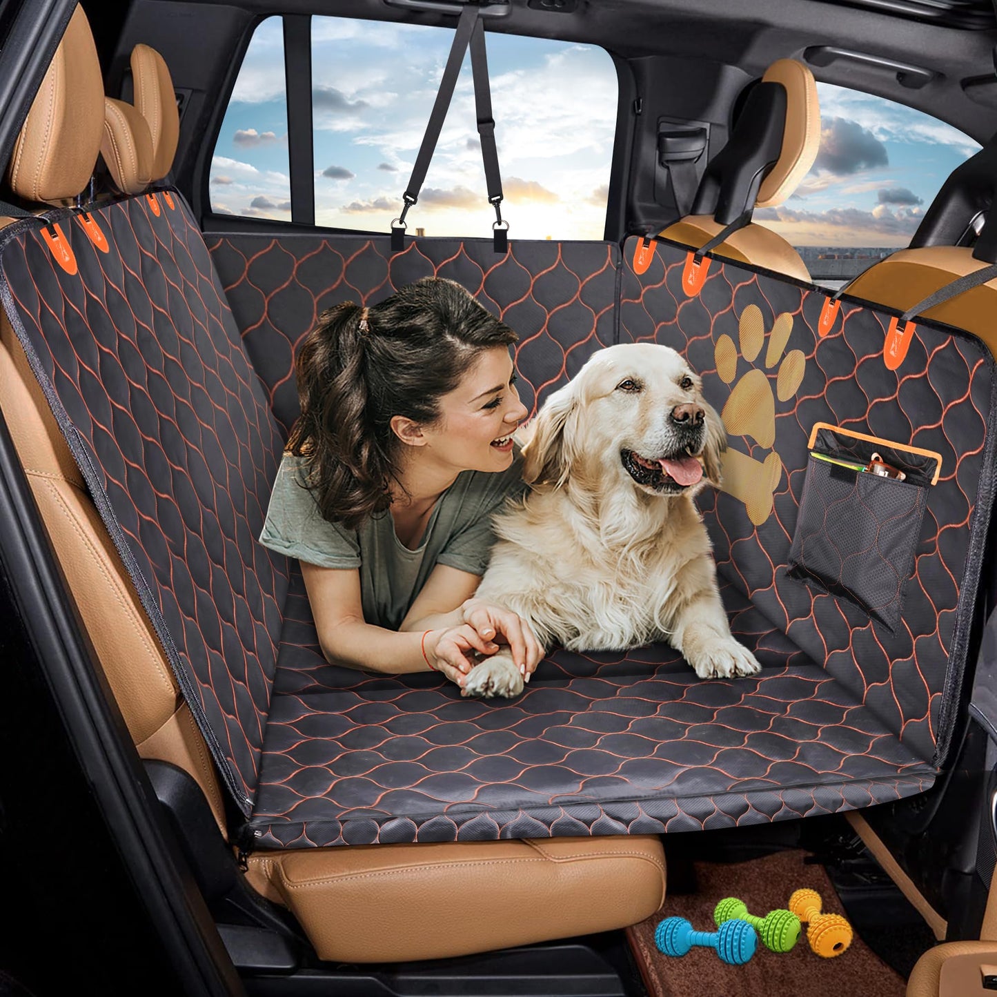 Thickened Foldable Back Seat Extender for Dogs for Car SUV Trucks - OHMU