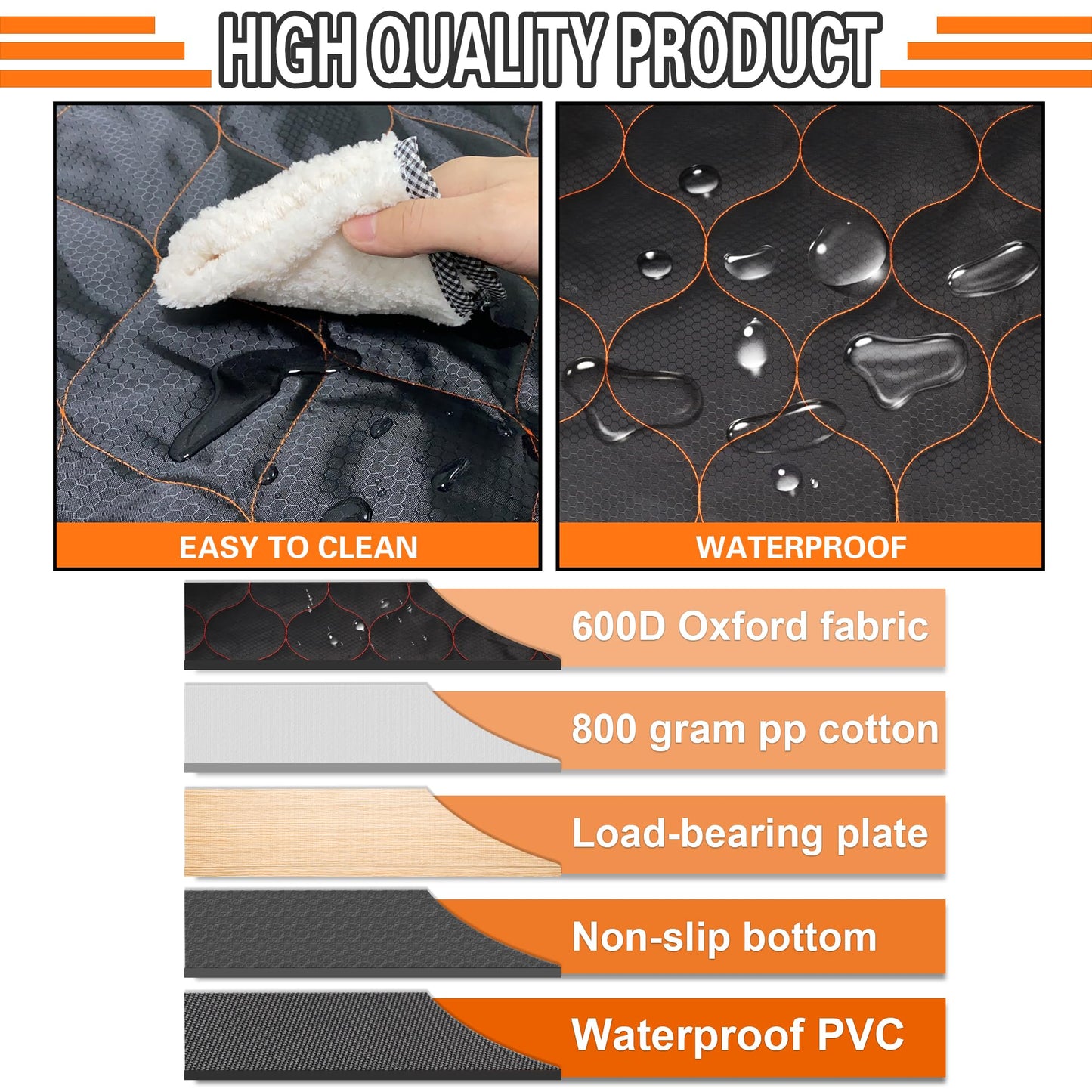 Thickened Foldable Back Seat Extender for Dogs for Car SUV Trucks - OHMU