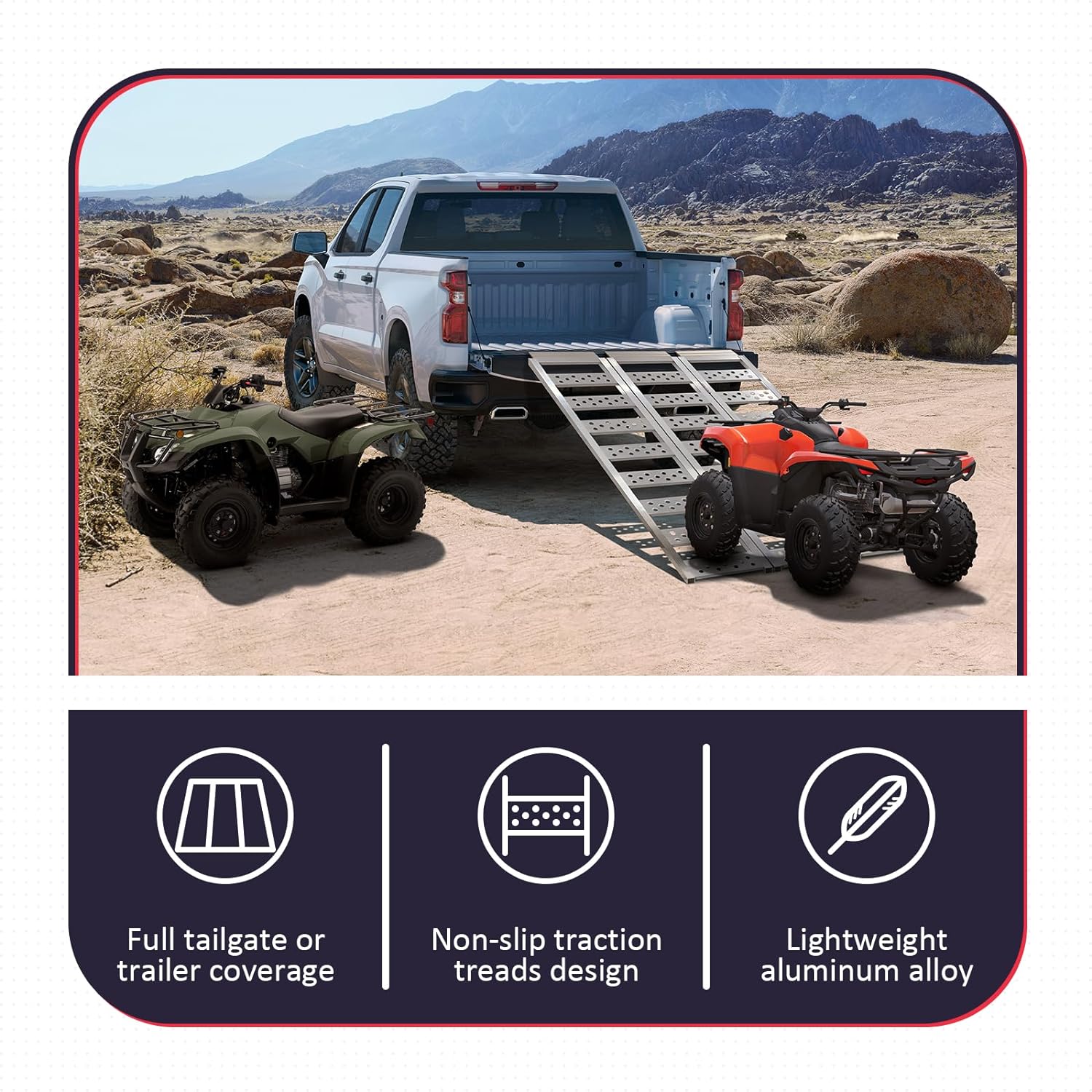 Tri-Fold Ramps with Treads with 1600Ibs Max Load - OHMU
