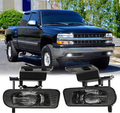 Upgraded LED Fog Lights with Bulbs for 1999-2002 Chevy Silverado 1500/2500/3500