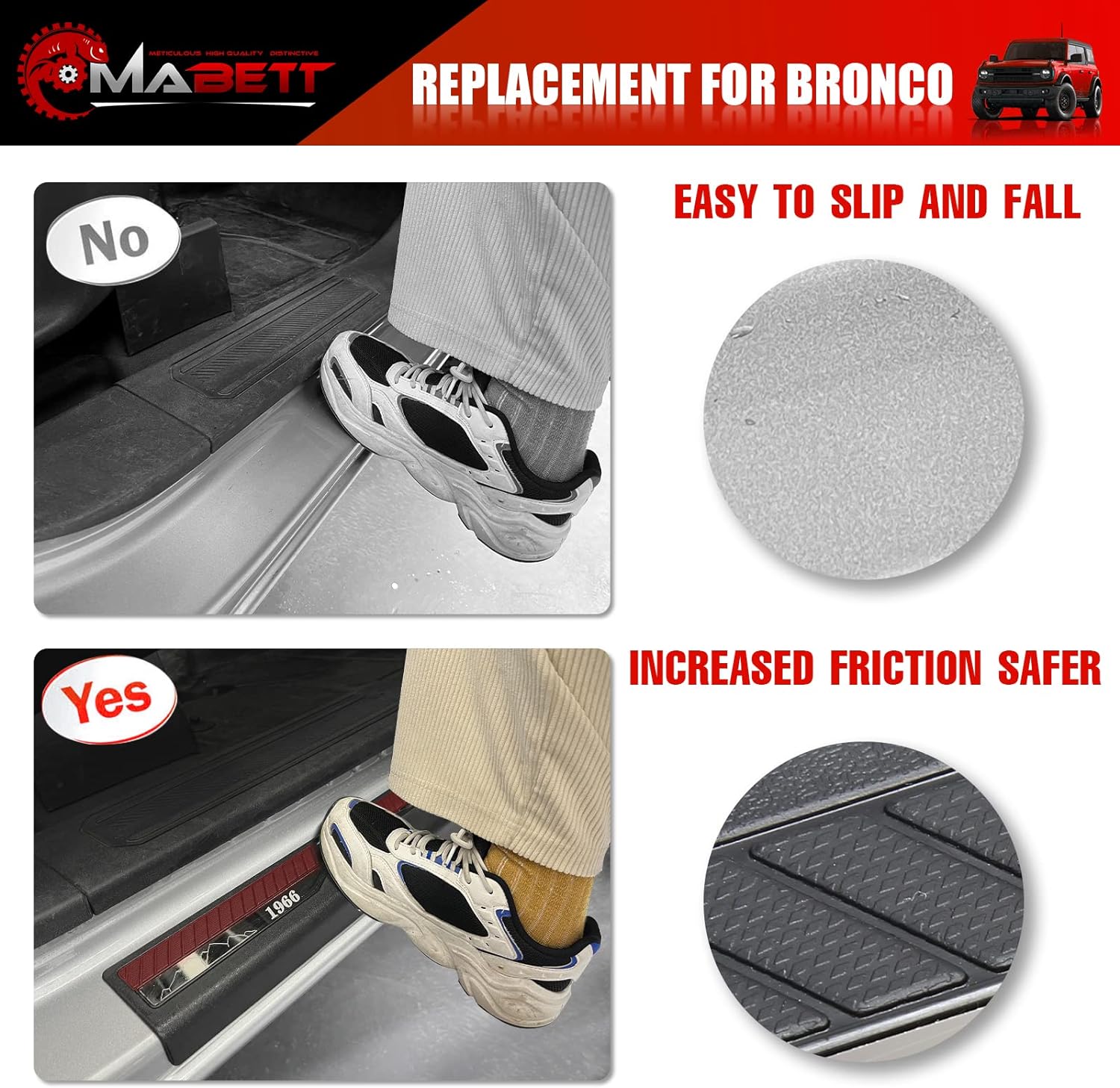 Door Edge Guards for Ford Bronco Accessories 2021 2022 2023 2024 4 Door - OHMU