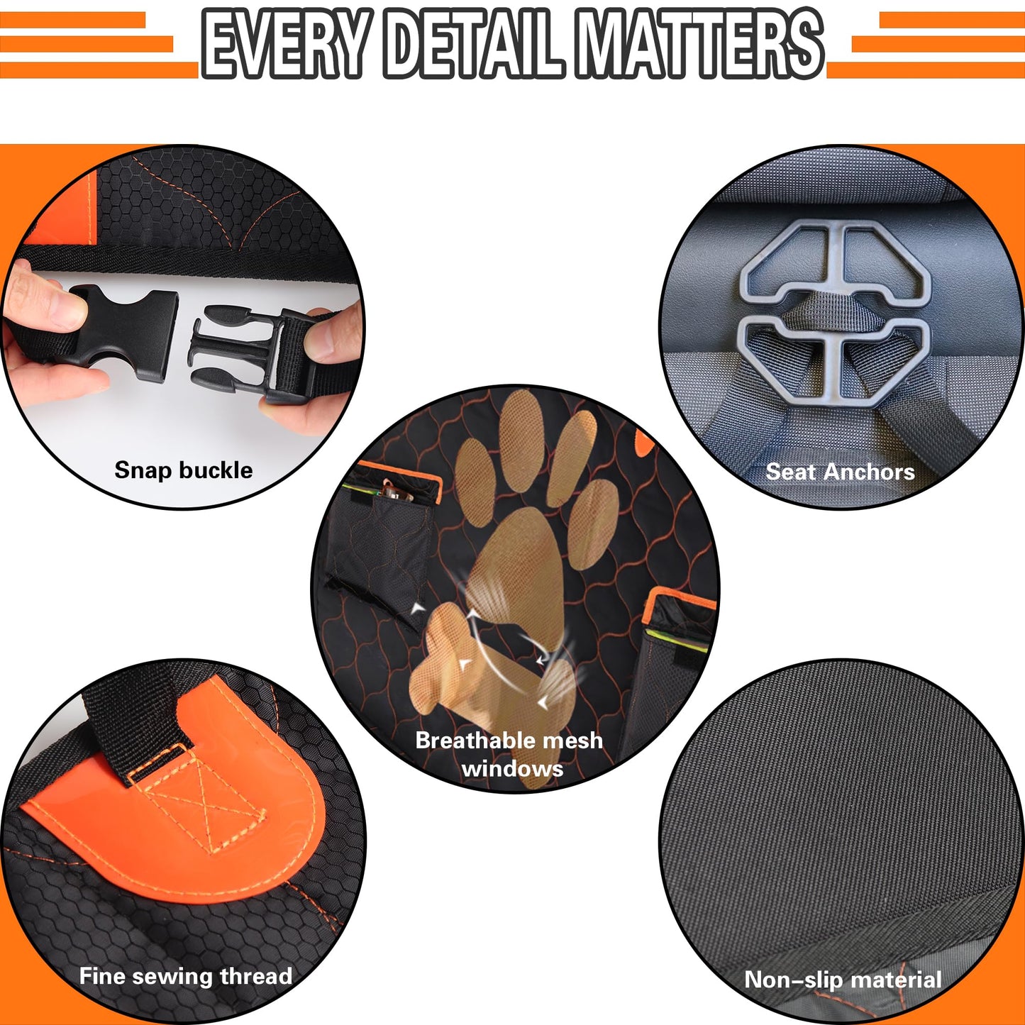 Thickened Foldable Back Seat Extender for Dogs for Car SUV Trucks - OHMU