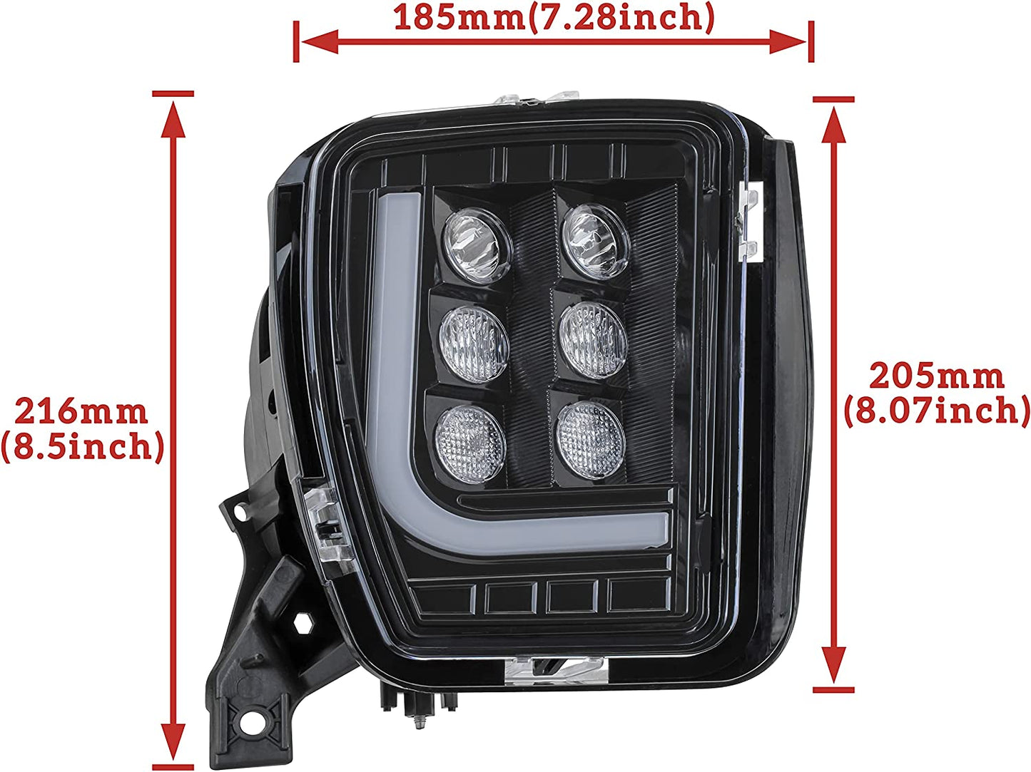 LED Fog Lights with Daytime Running Lights for 2013-2018 Dodge Ram 1500 Accessories - OHMU