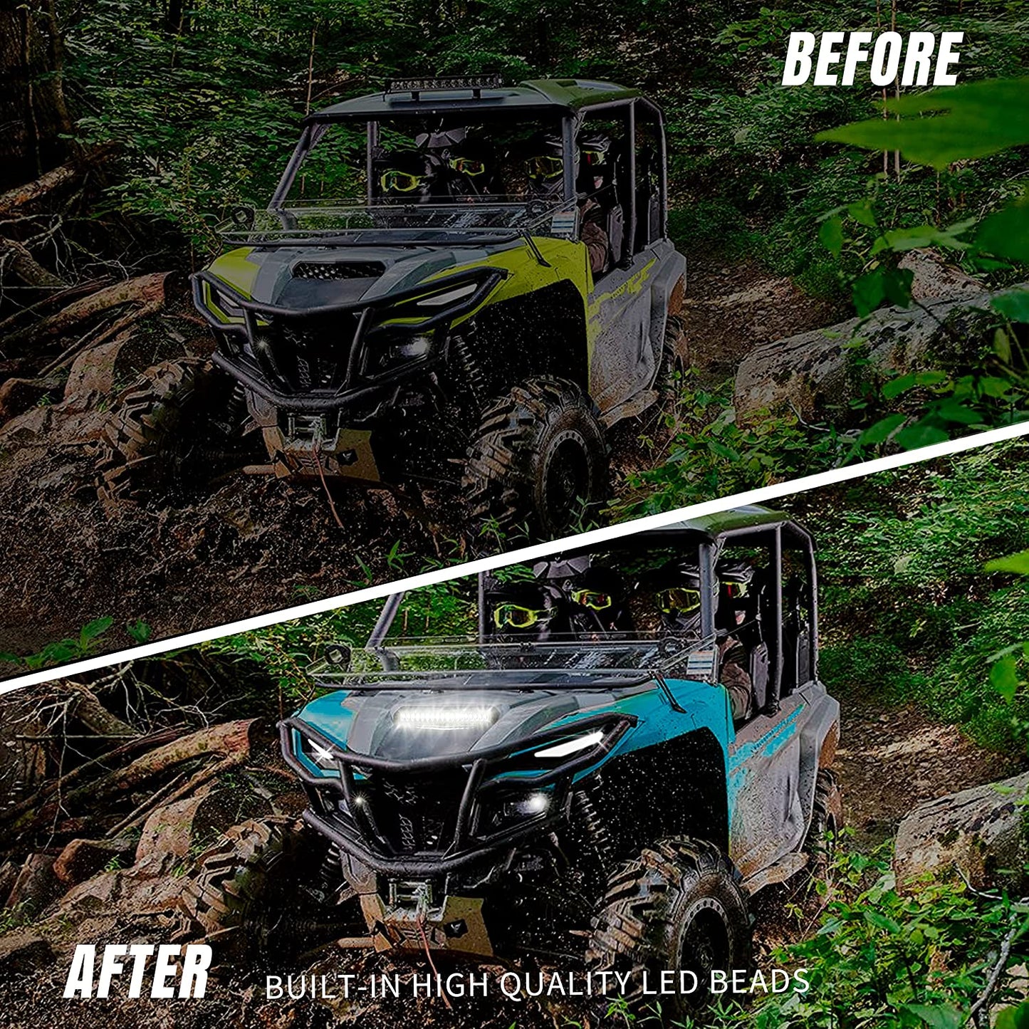 LED Hood Scoop Light for Yamaha RMAX 1000,Yamaha Wolverine RMAX2 1000 / RMAX4 1000 2021 2022 2023 - OHMU