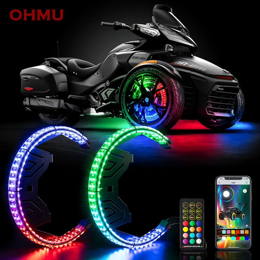 3-Wheel Motorcycle LED Flows Chasings Wheel Ring Lights for Spyder 2010-2020 - OHMU