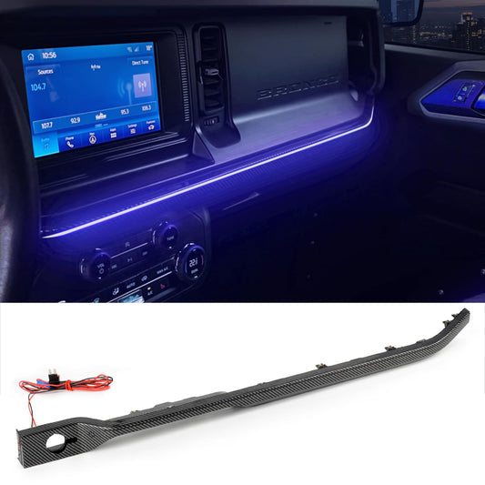 Car Interior Atmosphere Light 7 Colors LED Strip Lights Compatible with Ford Bronco 2021-2024(Not for Sport） - OHMU
